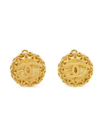 Chanel Oorclips met CC-logo - Goud