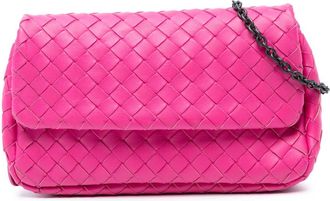 Bottega Veneta Pre-owned Bottega Veneta Mini Nappa Intrecciato Expandable Chain Flap Crossbody Ladies B02680125T