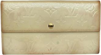 Louis Vuitton Pre-owned Vintage leren portemonnee - Dames - Vintage Accessoires - Beige - ONE Size - Leer - Vintage