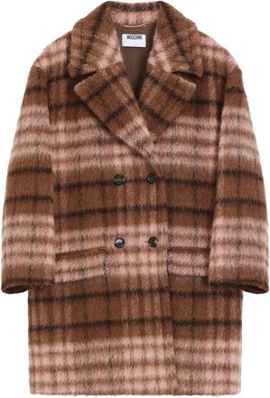 Moschino Geruite Jas - Dames - Mantel - Veelkleurig - M - Wol - Jassen