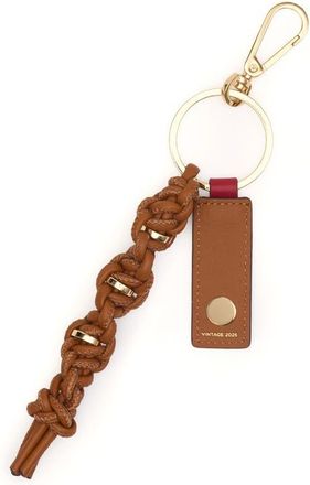 Hammitt Knotted Leather Key Chain in Cocoa/Gold at Nordstrom