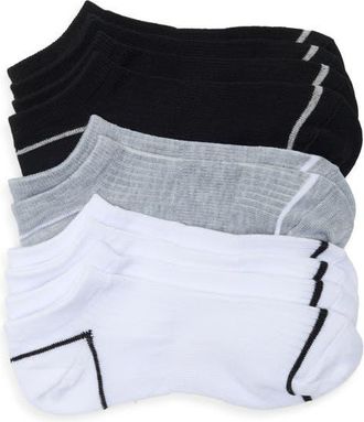 Nordstrom Assorted 5-Pack Rib Ankle Socks in White Multi at Nordstrom, Size 9-11