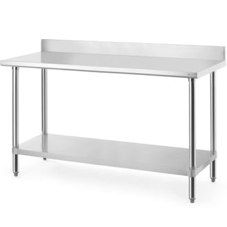 OEM Mesa De Pared Budget Line Con Estante Y Borde Atornillado, 160x60x95 Cm