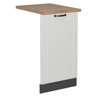 Vicco Panel frontal del lavavajillas R-Line, Blanco casa de campo, 45 cm, et Roble Vicco