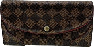 Louis Vuitton Brown Red Color Leather Coin Purse/Coin Case (Pre-Owned)