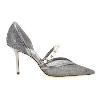 Jimmy Choo London Aurelie 85 Pumps - Dames - Schoenen - Grijs - Maat: 37 EU Leer