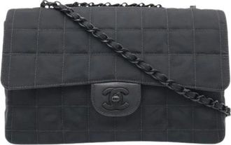 Chanel Pre-owned New Travel Line Schoudertas - Dames - Vintage Schoudertas - Zwart - ONE Size - Leer - Vintage
