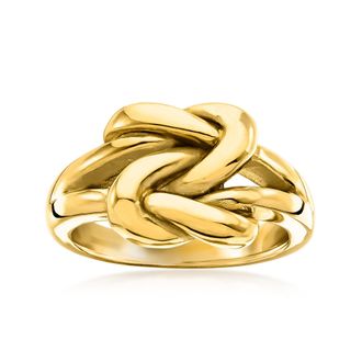 Ross-Simons 14kt Yellow Gold Double Love Knot Ring