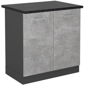 Vicco Armario Bajo Para Fregadero R-line, Hormig&oacute;n, 80 Cm, Et Antracita