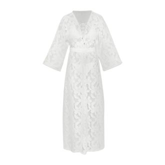 Melissa Odabash Nina Jurk - Dames - Badkleding - Wit - Maat: S Katoen