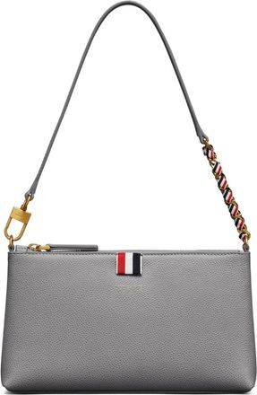Thom Browne Borsa a spalla RWB con dettaglio a righe - Grigio