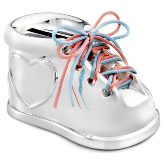 Zilverstad Alcanc&iacute;a Plateada Para Ni&ntilde;o, Elegante Como Regalo, Zapato De Bautizo Tama&ntilde;o: 56x93x51mm Sku: Zv7275261
