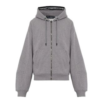 Dolce & Gabbana Katoenen hoodie sweatshirt - Heren - Sweatshirts & Hoodies - Grijs - Maat: XL Katoen