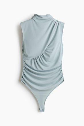 H&M Draped Thong Body in Light Dusty Turquoise at Nordstrom, Size X-Small