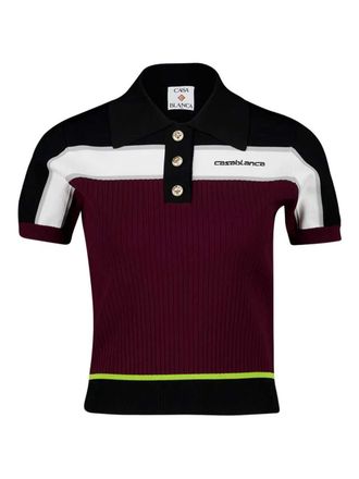 Casablanca Poloshirt mit Streifendetail