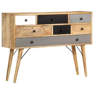vidaXL Aparador De Madera Maciza De Mango 110x30x82 Cm Vidaxl