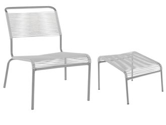 Schubiger M&ouml;bel Spaghetti-Lounger + Hocker S&auml;ntis
