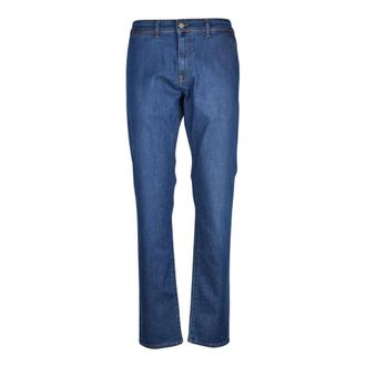 Incotex Heren, Jeans, Blauw, Maat: W36 Katoen