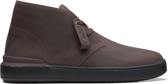 Clarks Court Lite Desert Boot Leather Boots In Dark Brown Standard Fit Size 9