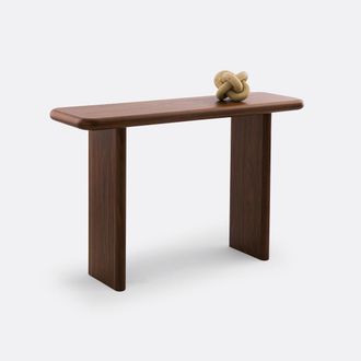 La Redoute Interieurs Console in fineer notenhout, Curva