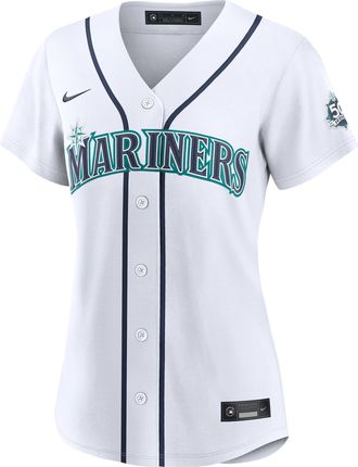 Nike Seattle Mariners Nike Womens MLB Stadium Jersey in White | RW260IETMVR-HPL