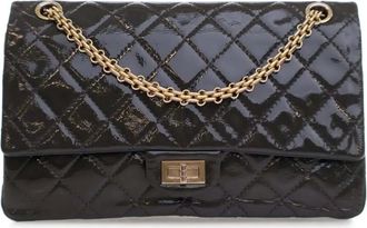 Chanel Borsa a tracolla Reissue 2.55 Double Flap 226 lucida 2013-2014 - Nero