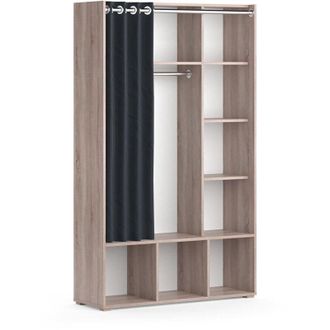 Vicco Armadio multifunzione Luigi, Sonoma, 105.8 x 178.1 cm con appendiabiti a tenda Vicco