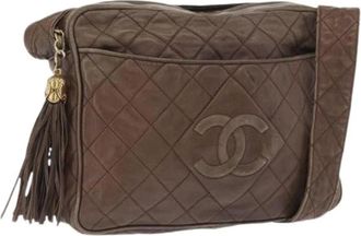 Chanel Pre-owned Cross Body Bags, female, Brown, Size: ONE SIZE Pre-owned Vintage Cross Body Bag