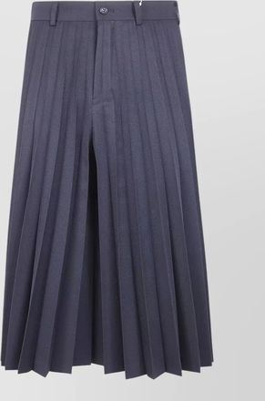 Comme Des Gar&ccedil;ons pleated bermuda trousers featuring belt loops