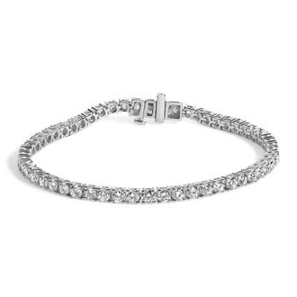 House of Brilliance IGI Certified 14K White Gold 6.0 Cttw Lab Grown Diamond Tennis Bracelet