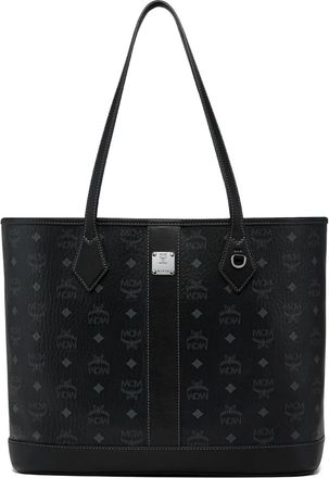 MCM Shopper met logoplakkaat - Zwart