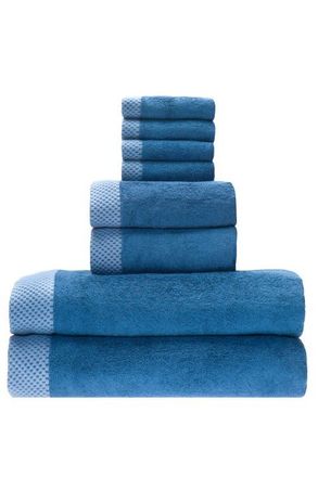 BedVoyage Luxury Viscose Odor & Mildew Resistant Towel Collection, 8pc Set in Indigo at Nordstrom