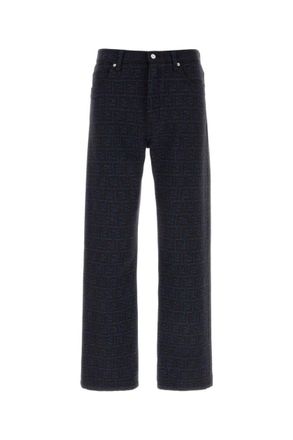 Fendi Dark Blue Logo Jeans