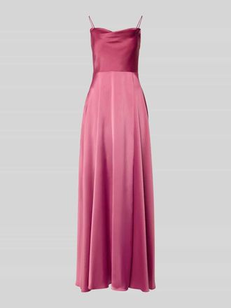 Jake*s Abendkleid mit Wasserfall-Ausschnitt in Rosa Melange, Gr&ouml;&szlig;e 32