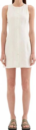 Nude Lucy Mazi Linen Mini Dress In White