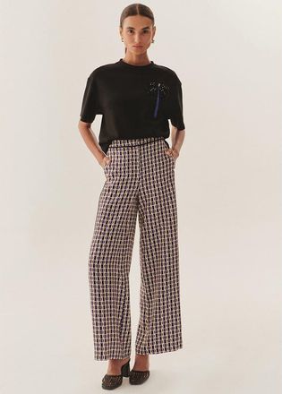 Exquise Julianna Chic Fluid Wide Leg Pants in Blue at Nordstrom, Size Medium