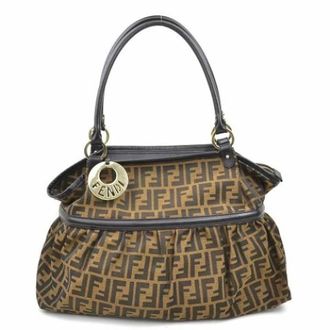 Fendi Pre-owned Canvas Tas - Dames - Pre-owned - Bruin - Maat: ONE Size