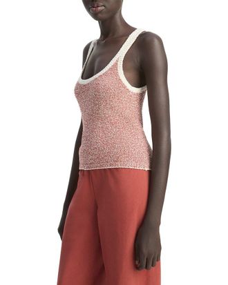 Vince Textured Micro Stripe Tank