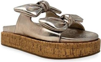 Shushop Kiki Platform Sandal in Golden at Nordstrom, Size 8.5