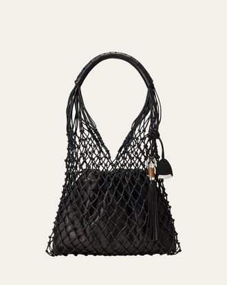 Polo Ralph Lauren Macrame Leather Tote Bag