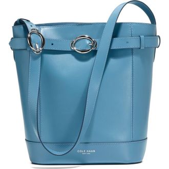 Cole Haan Alexandria Leather Bucket Bag in Provincial Blue at Nordstrom