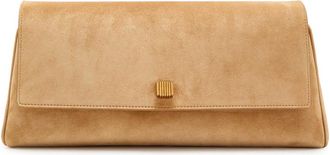 Khaite Audrey Suede Clutch - Camel - One Size