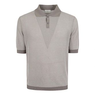 Ballantyne Round-neck Knitwear, male, Gray, Size: XL Polo T-shirt