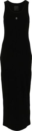 Givenchy 4G-plaque midi dress - women - Cotton/Elastane - S - Black