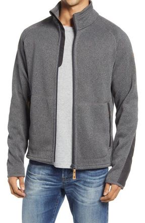 Fjällräven Övik Fleece Zip Sweater in Dark Grey at Nordstrom, Size Small