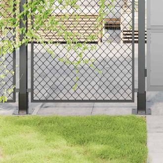 Berkfield Home Post Bases Square 4 pcs Anthracite 61x61 mm Powder-coated Steel
