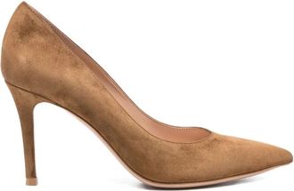 Gianvito Rossi Pumps, female, Brown, 6 UK, Brown Silk & Nylon Heeled Shoes