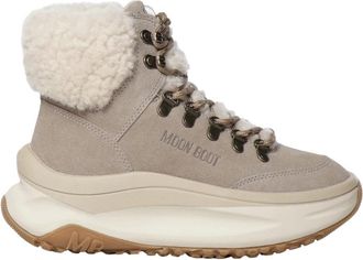 Moon Boot Moon 247 City Shearling Mid - Dames - Winterlaarzen - Beige - 38 EU - Leer - Schoenen