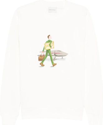 Dr&ocirc;le de Monsieur Sweatshirt - Heren - Sweatshirts - Wit - XL - Katoen - Hoodies & sweatvesten