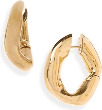 Balenciaga Eisa Hoop Earrings in Shiny Gold at Nordstrom